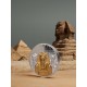 Věhlasní egyptští faraonové na atraktivní stříbrné minci parciálně zušlechtěné zlatem s vysokým reliéfem