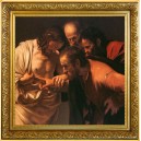Umělecké dílo Nevěra svatého Tomáše od věhlasného italského malíře Caravaggia na atraktivní stříbrné minci
