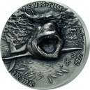 Žralok bílý exkluzivní stříbrná minci s vysokým reliéfem z věhlasné manufaktury P. de Greef
