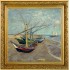 Umělecké dílo Rybářské lodě v Saint-Maries od věhlasného malíře Vincent van Gogh na atraktivní stříbrné minci