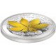 Zlatý list (3D) kaštanovníku - umělecký mincovní skvost