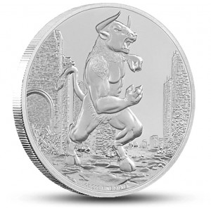 Minotaur - mytologické antické stvoření na atraktivní stříbrné minci