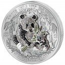 Exkluzivní mince Pavé (3D efekt) s vyobrazením pandy osázená 311 českými drahokamy