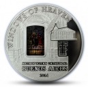 Metropolitní katedrála v  Bueonos Aires - atraktivní stříbrná mince z populární série "Nebeská okna"